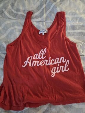 Wildfox 'All American Girl' Red Graphic Tank